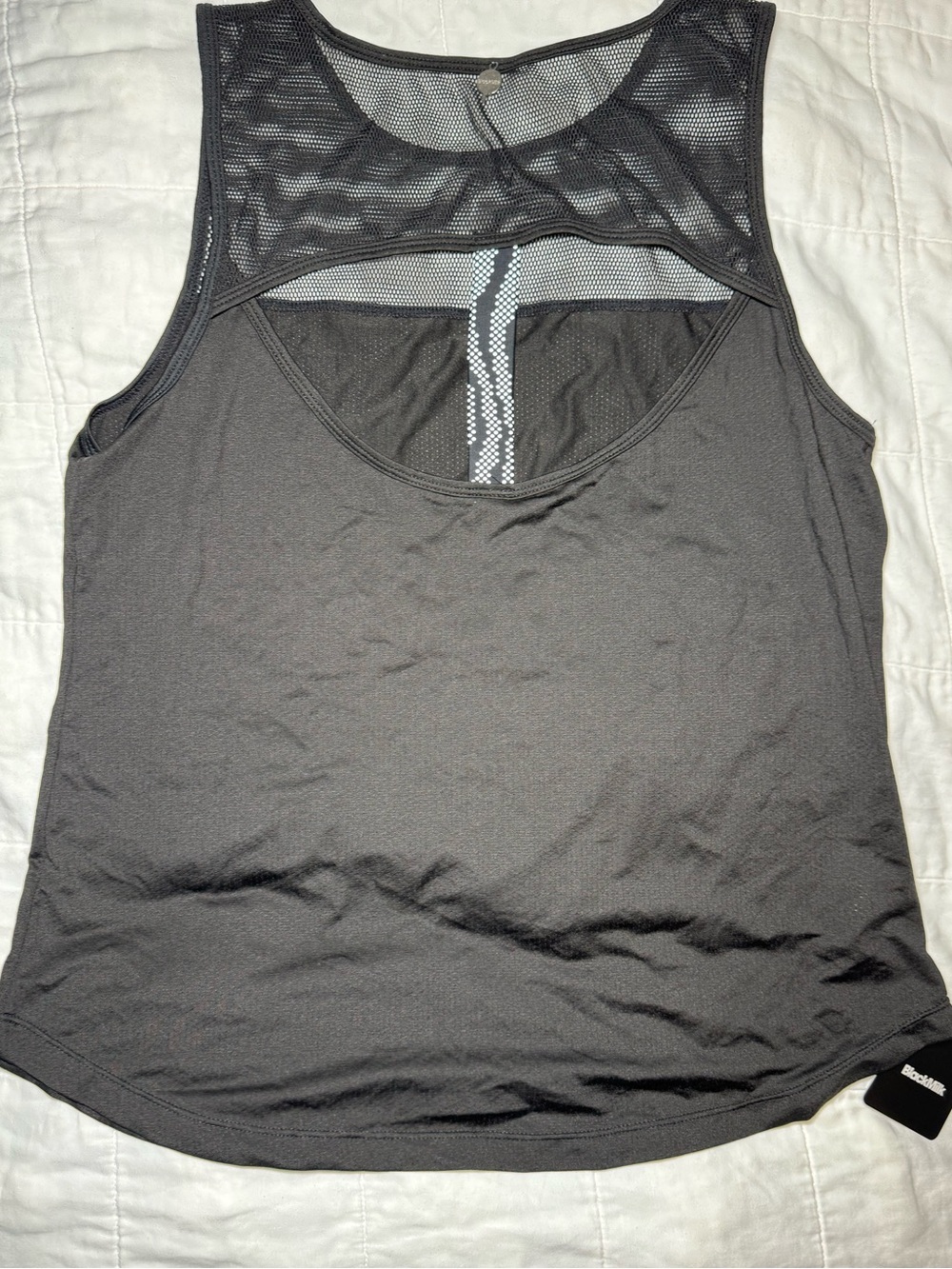 NWT Blackmilk Women’s Black Mesh-Back Athletic Tank Top